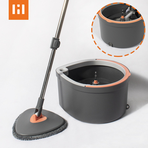 Système de serpillière électrique Holamopa avec tête triangulaire en microfibre et seau auto-essoreur <span class=keywords><strong>pour</strong></span> le nettoyage des sols en bois dur - Product Image 2