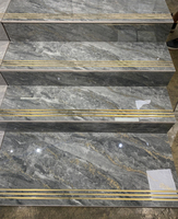 Carreaux de sol en porcelaine polie effet marbre, design moderne, pour escaliers, vente en gros en Chine