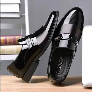 Fashion Leather Pointed Toe Slip On Sport Men Dress Leather Business Shoes Mans Oxford Shoes For Men