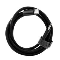 Kabel Pengisian Cepat USB-C ke Type-C Shenzhen Lvxiangyuan, Berbahan Nilon Kepang, PD 65W, 1M, untuk Ponsel dan Tablet