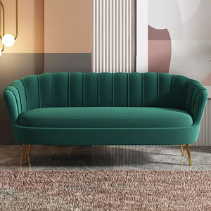 <span class=keywords><strong>Silla</strong></span> para el hogar de lujo dorado nórdico moderno Metal terciopelo conjuntos sillón Ala espera muebles salón sala de estar sofá sillas decorativas - Product Image 1