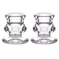 Bougeoir en verre transparent de style nordique de haute qualité, vente en gros, bougies coniques, décoration de mariage, fête, festival, dîner, soirée