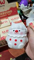 Jouet anti-stress souple transfrontalier Clown, jouet à presser à récupération lente en forme de bonhomme de neige de Noël simulé