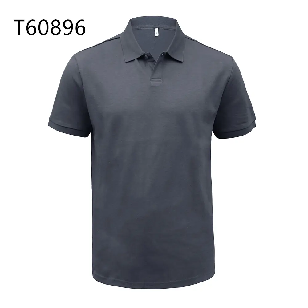 Camiseta de algodão piquê para homens, camiseta de golfe de manga curta com algodão de boa qualidade