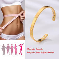 Bague magnétique en acier inoxydable, double anneau magnétique et bracelet ouvrant, accessoire de mode unisexe