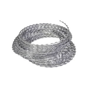 Alambre de púas de acero inoxidable BTO-22 CBT-65, malla de alambre de púas para cercas de jaulas y límites, alambre de púas tipo rasuradora - Product Image 1