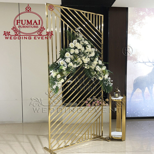 Event Party Luxury Rectangular Shape <b>Birthday</b> Decoration Metal Frame Wedding Backdrop Gold - Product Image 3