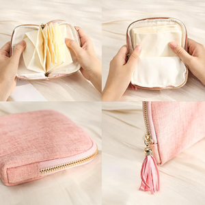 Bolsa de Regalo Elegante de Tela Tejida con Cierre <span class=keywords><strong>y</strong></span> Borla para Joyería Personalizada, para Collares <span class=keywords><strong>y</strong></span> <span class=keywords><strong>Pendientes</strong></span>, Ideal para Bodas <span class=keywords><strong>y</strong></span> Navidad - Product Image 2