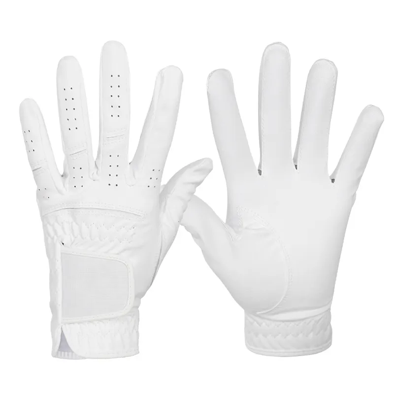 Großhandel Golf liefert Anti-Rutsch-Herren Golf handschuh Lammfell verschleiß feste atmungsaktive benutzer definierte Logo Material Golf handschuhe