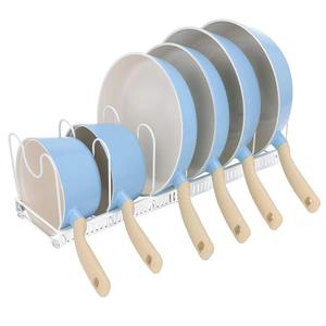 Organizador de ollas de cocina ajustable, estante de tapa de olla, soporte ajustable para sartén y tapa, 10 compartimentos - Product Image 4