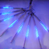 TOFO 12V IP65 Guirlande Lumineuse LED Extérieure Effet Pluie de Météores 72 LED Angle de Vision 360° Lot de 10 80CM Colorée pour Fêtes en Extérieur