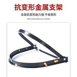 Polished Aluminum Frame Face Shield with PVC Transparent Splash-Proof Safety Helmet Protective Face Mask Panel - Product Image 4