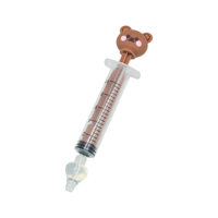 Seringue d'irrigation nasale pour enfants avec embout en silicone souple, nettoyeur nasal doux pour enfants, seringue de lavage nasal pour animaux de dessin animé
