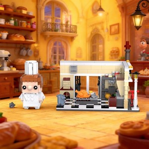 Bloques de Construcción MOC, Escena de Cocina en Miniatura, Adorno de Escritorio, Juguetes de Ensamblaje, Colección para Fans de Ratón Remy y <span class=keywords><strong>Linguini</strong></span> S0155 - Product Image 2