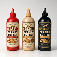 Bouteille souple en plastique de qualité alimentaire Graza pour sauces, beurre de cacahuète, 1000ml, 750ml, 500ml, 250ml, et boîte métallique pour huile d'olive, distributeur d'emballage