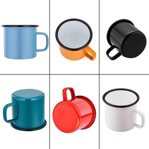 Nom d'anniversaire capacité personnalisée 350ml acier voyage café boisson tasse réutilisable café Buffalo lait émail tasse - Product Image 6