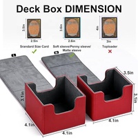 Boîte de rangement portable Torson en cuir PU et flanelle, modèle Sidewinder, pour cartes Yu-Gi-Oh!/TCG/Commander/Tarot – Offre Spéciale