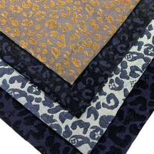FOREVER Classic Leopard <strong>Print</strong> Chenille Jacquard Denim <strong>Fabric</strong> 50% Cotton, 50% Cheniller Jacquard Denim <strong>Fabric</strong> for Making Jackets - Product Image 1