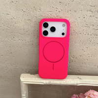 Coque de téléphone magnétique fine, couleur bonbon, doublée de velours, en silicone antichoc pour iPhone 17 16 15 14 13 Pro Max