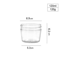 Pot à confiture en verre court mini de 120 ml de bonne qualité populaire, pot d'emballage pour aliments pour bébés avec pot en verre sans plomb en plastique