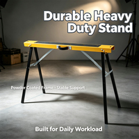 Support de table à scie pliable en métal thermolaqué de haute qualité et durable pour le travail du bois, réglable et télescopique, pour charpentiers