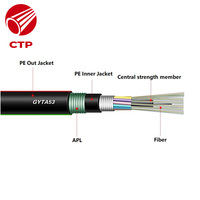 Dış Mekan Çok Modlu PSP Fiber Optik Kablo GYTA53 12 Fiber SC Bağlantılı PE Kılıflı Mühendislik Seviyesi Fabrika Doğrudan Tedarik