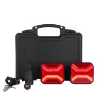 Kit d'éclairage arrière magnétique sans fil à LED, 6 fonctions : Stop/feu arrière/clignotant/plaque d'immatriculation/avertissement/réflecteur