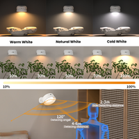 Lampe murale tactile rechargeable magnétique sans fil LED avec capteur de mouvement, lampe de nuit portable pour la lecture, la chambre à coucher