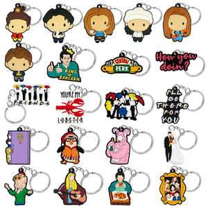 Porte-clés en caoutchouc de personnage de <span class=keywords><strong>film</strong></span> Millan en gros, design écrevisse, pour accessoires de voiture, cadeaux pour amis, ornement de chambre, pendentif de sac - Product Image 1