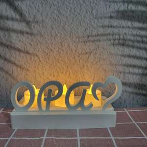 M52499 Moule silicone doux pour décoration de grand-père amour, ciment de gypse - Product Image 3