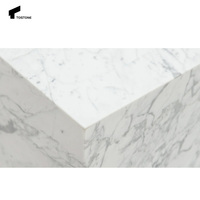 Tostone Table basse en marbre italien populaire Bianco Carrara Durable et élégante pour la vie moderne Salle à manger Hôtel Design d'intérieur