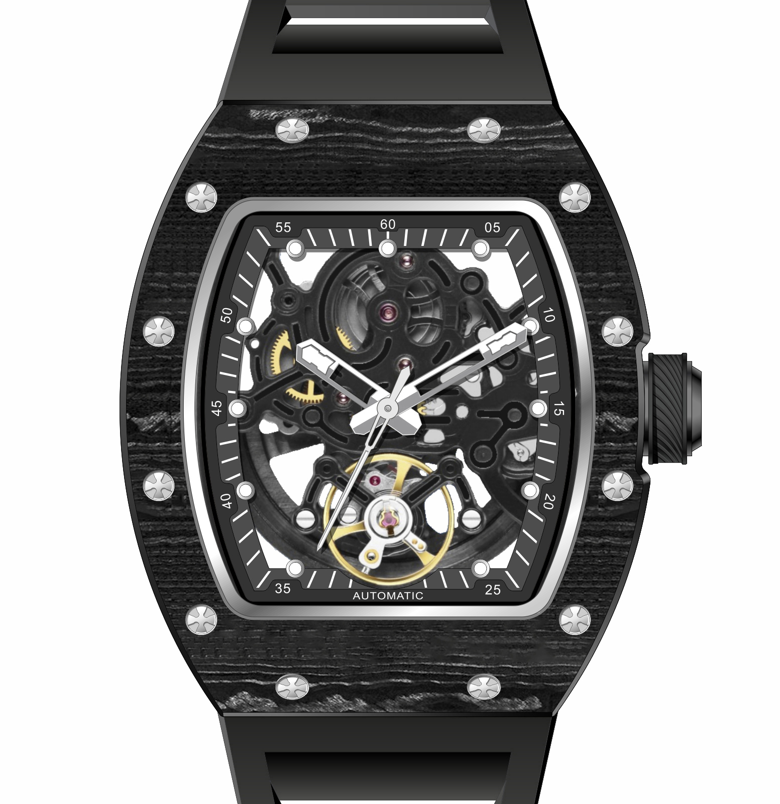 Carbon fiber case-Black