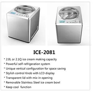 2.0L Professional Customization Portable Ice Cream Maker Free Spare Parts