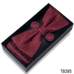 Juego de Corbata de Moño y Pañuelo de Bolsillo de Lujo FX, Coloridos, en Caja de Regalo, de Poliéster, para Hombre - Product Image 2