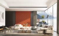 Panneau mural décoratif d'intérieur texturé sculpté sur mesure SUNGPU, imperméable, en tissu cuir de luxe, pour décoration intérieure