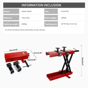 Soporte de reparación de tijera central para motocicleta, elevador de acero de 1100 libras para <span class=keywords><strong>Honda</strong></span> Suzuki Dirt Bike ATV - Product Image 2