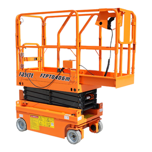 Petit élévateur à ciseaux en acier avec une capacité de 113 kg et une hauteur de 5,8 m pour les espaces étroits, décoration intérieure FZPT0406M, élévateur à ciseaux - Product Image 1