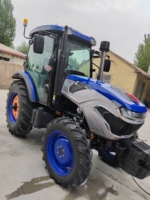 Tracteur agricole de qualité et économique, équipement agricole, moteur diesel Yto 70 CV, fabriqué en Chine, avec cabine climatisée.