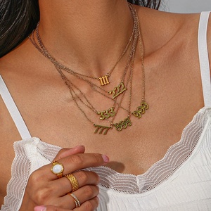 Đồ trang sức thời trang Vòng cổ 18K mạ vàng thiên thần số Vòng cổ xỉn miễn phí thép không gỉ Vòng cổ - Product Image 5