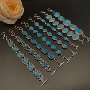 DUC4-D bohème Vintage Style ethnique Turquoise Bracelet tibétain main bijoux femmes bijoux Bracelet accessoires alliage Bracelet - Product Image 2