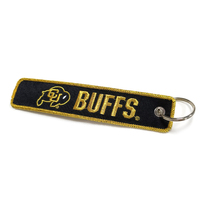 Porte-clés en tissu brodé de haute qualité Porte-clés brodé Porte-clés tissé avec logo personnalisé Jet Tag