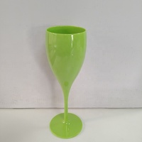 Vente en gros de gobelets verts en plastique PS de 5 oz, design personnalisé répété, pour flûtes à champagne pour les fêtes
