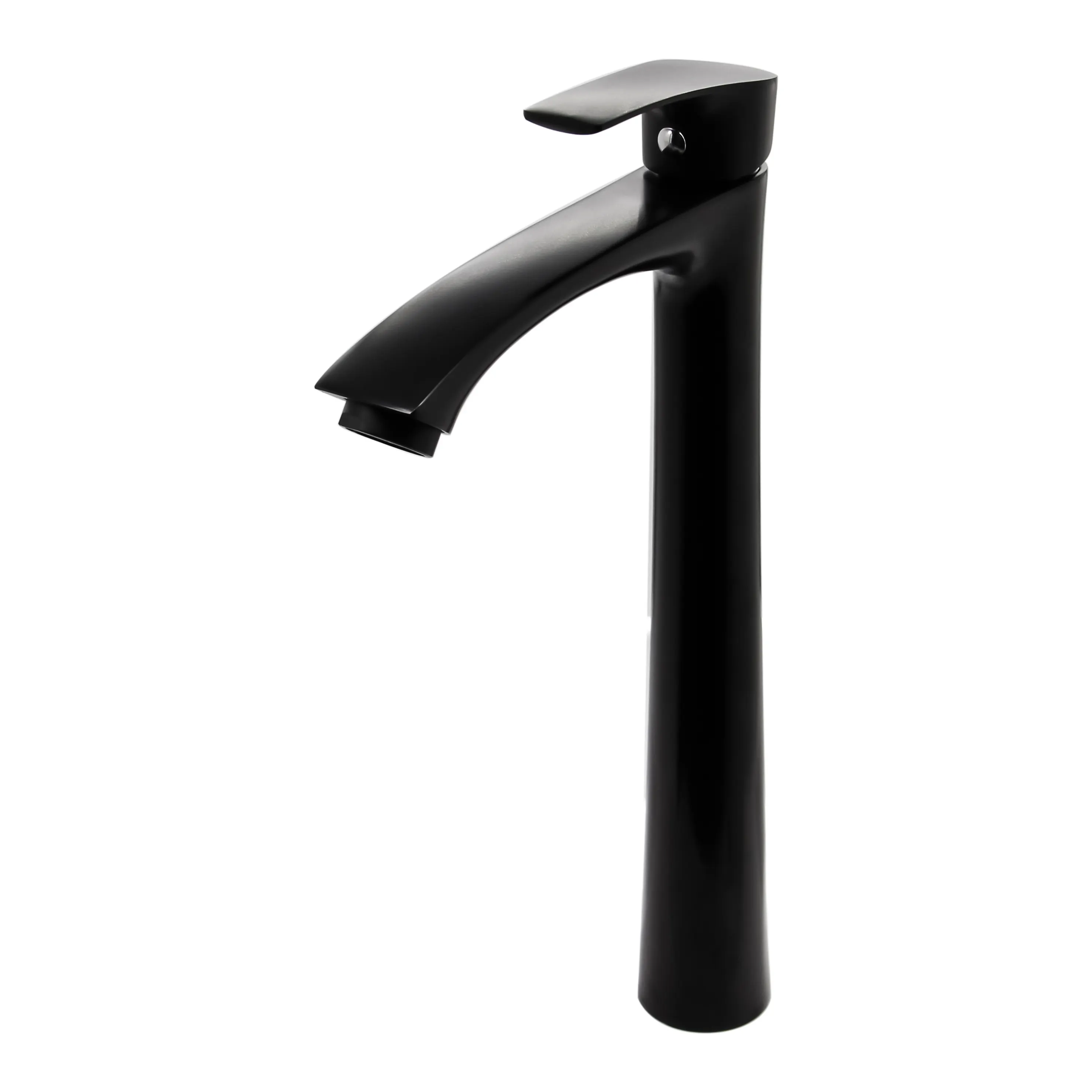 Black Cold Water Wash Basin Faucets Deck Mounted Tap Chrome Polished Tall Body Bathroom Faucet