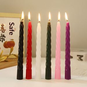 Velas de Cumpleaños al por Mayor, Velas Espirales Coloridas de Hilo Largo, Velas Cónicas para el Hogar, Sin Humo, Ecológicas, para el Día de San Valentín - Product Image 1