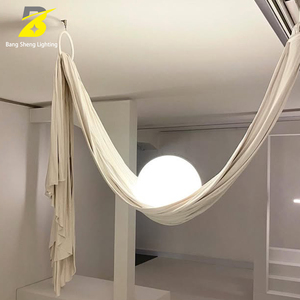 <span class=keywords><strong>Suspension</strong></span> textile en <span class=keywords><strong>lin</strong></span> avec globe en verre blanc laiteux pour chambre Wabi Sabi et café minimaliste - Product Image 6