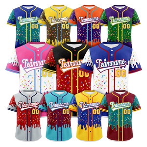 Camiseta <span class=keywords><strong>de</strong></span> Béisbol Personalizada <span class=keywords><strong>al</strong></span> por Mayor, Uniforme <span class=keywords><strong>de</strong></span> Equipo Bordado con Nombre y Número Personalizados, MOQ Bajo, Diseño <span class=keywords><strong>Gratuito</strong></span>, Envío Rápido - Product Image 1