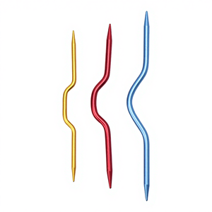 3pcs/set Simple Aluminum Bow-type U-shape Knitting <b>Needle</b> <b>Cable</b> Stitch <b>Needle</b> for Tufting - Product Image 4