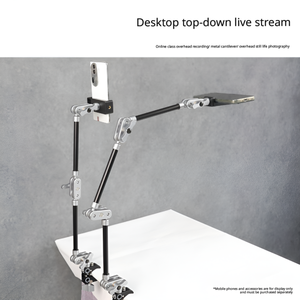 Support de bureau réglable en alliage d'aluminium <span class=keywords><strong>pour</strong></span> diffusion en direct et prise de vue aérienne – Support de téléphone et <span class=keywords><strong>tablette</strong></span> Magic Arm <span class=keywords><strong>pour</strong></span> bureau - Product Image 3