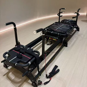 Mesa <span class=keywords><strong>de</strong></span> Pilates Reformer Profesional Compacta Telescópica <span class=keywords><strong>de</strong></span> Aluminio Clásico 2026 con Caja <span class=keywords><strong>de</strong></span> Sentado para Ejercicios en Casa - Product Image 1
