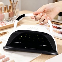 Lampe à ongles UV/LED à double source lumineuse haute puissance à séchage rapide avec 57 perles LED, lampe de polymérisation portable modèle S11